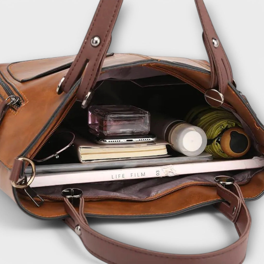 Eline | Bolsa de Hombro de Piel Genuina para Mujer