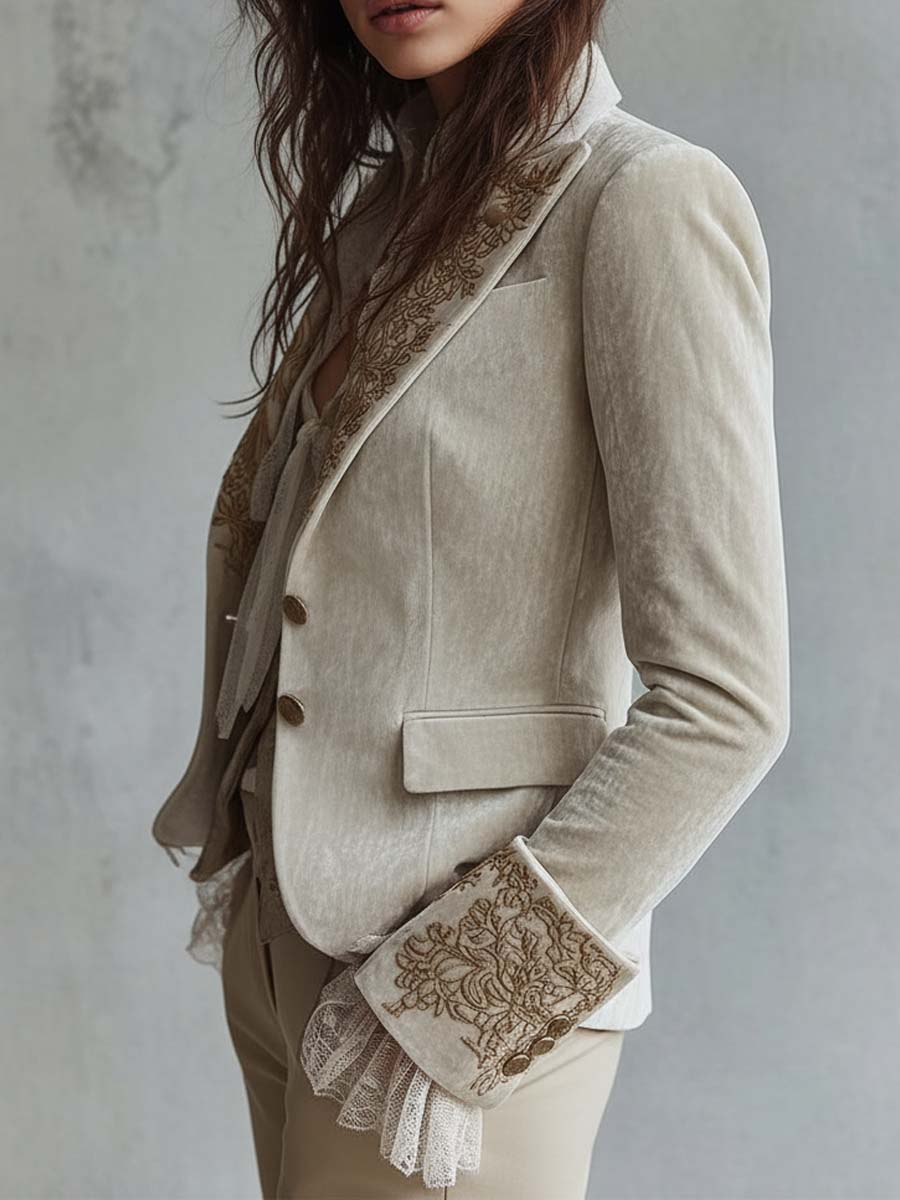 Nerina | Blazer Bordado Marfil