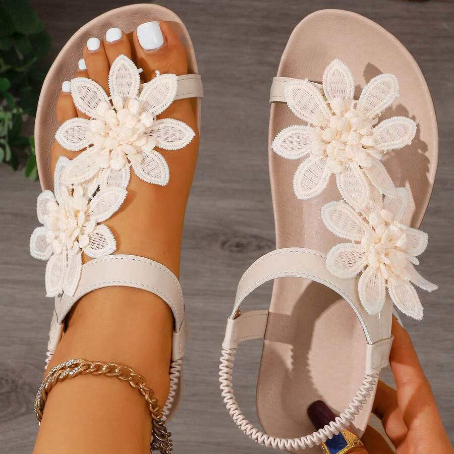 Fiorella | Sandalia de Flores y Perlas