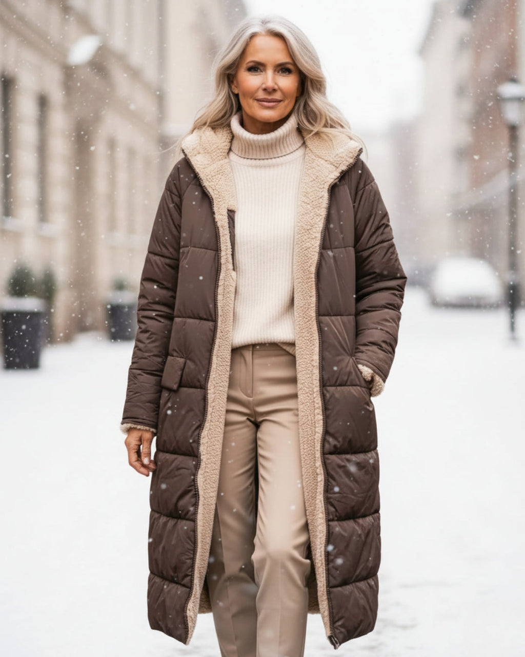 Ester | Abrigo de Invierno con Sherpa