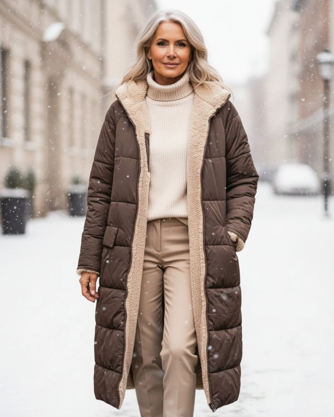 Ester | Abrigo de Invierno con Sherpa