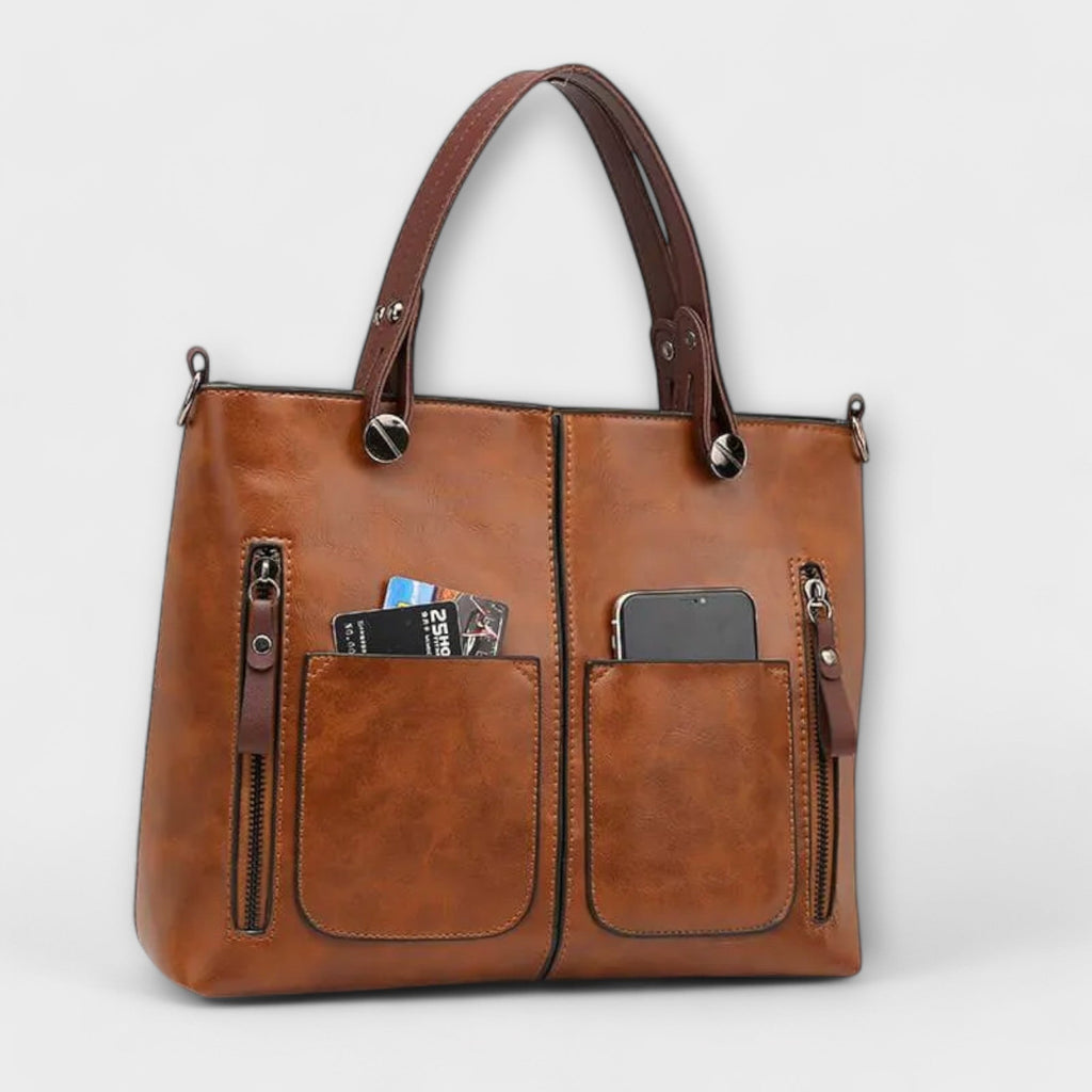 Eline | Bolsa de Hombro de Piel Genuina para Mujer