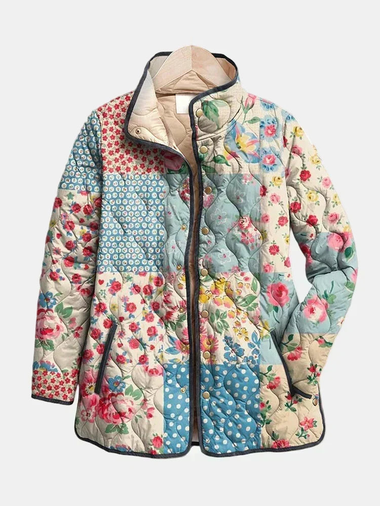 Cloe | Chamarra Acolchada Patchwork Floral