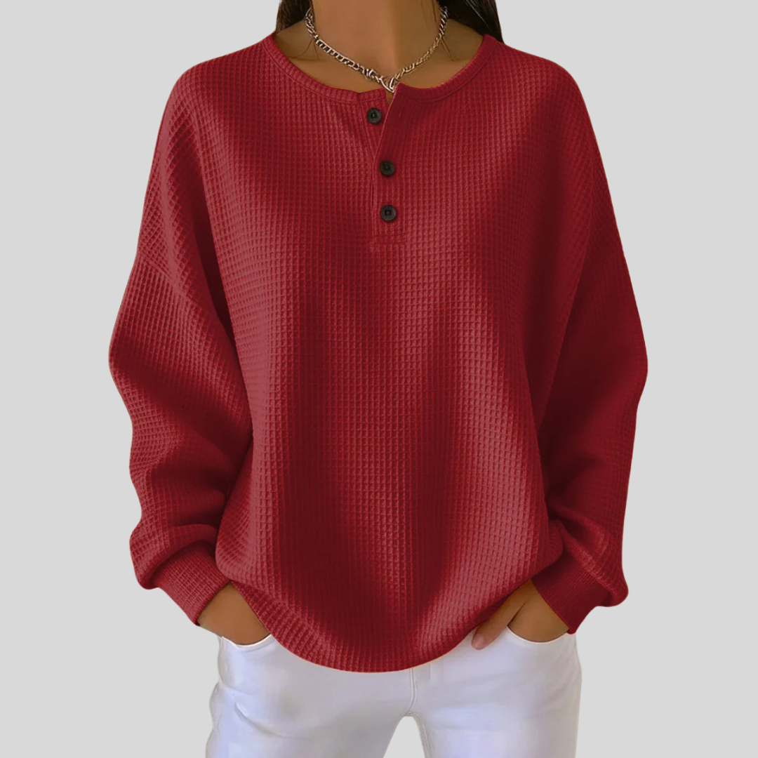 Vincenzina | Sudadera Henley Casual