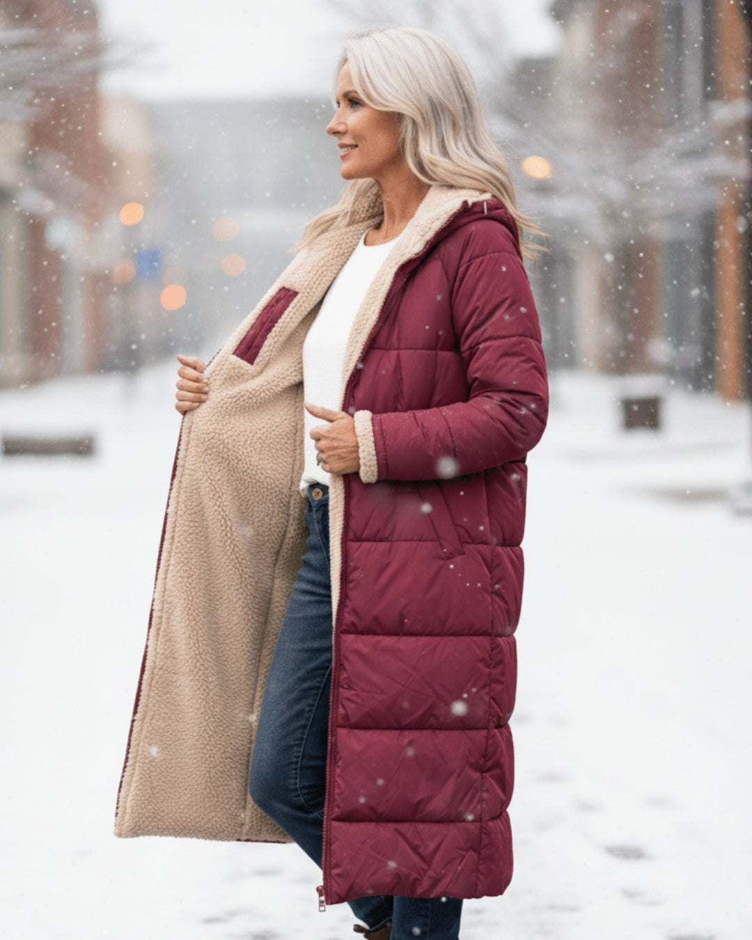 Ester | Abrigo de Invierno con Sherpa
