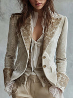 Nerina | Blazer Bordado Marfil