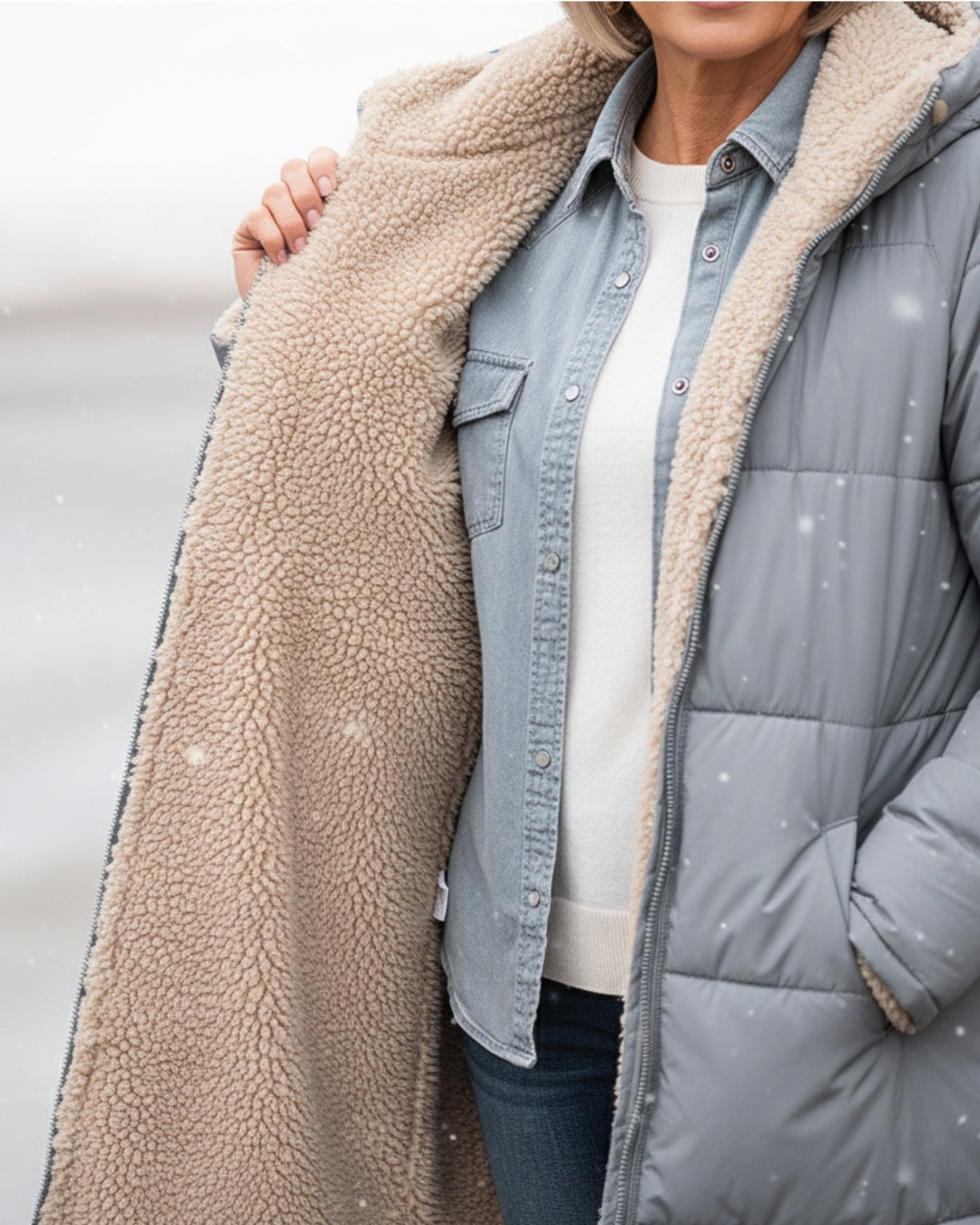 Ester | Abrigo de Invierno con Sherpa