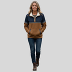 Venanzia | Sudadera de Medio Cierre con Cuello de Sherpa