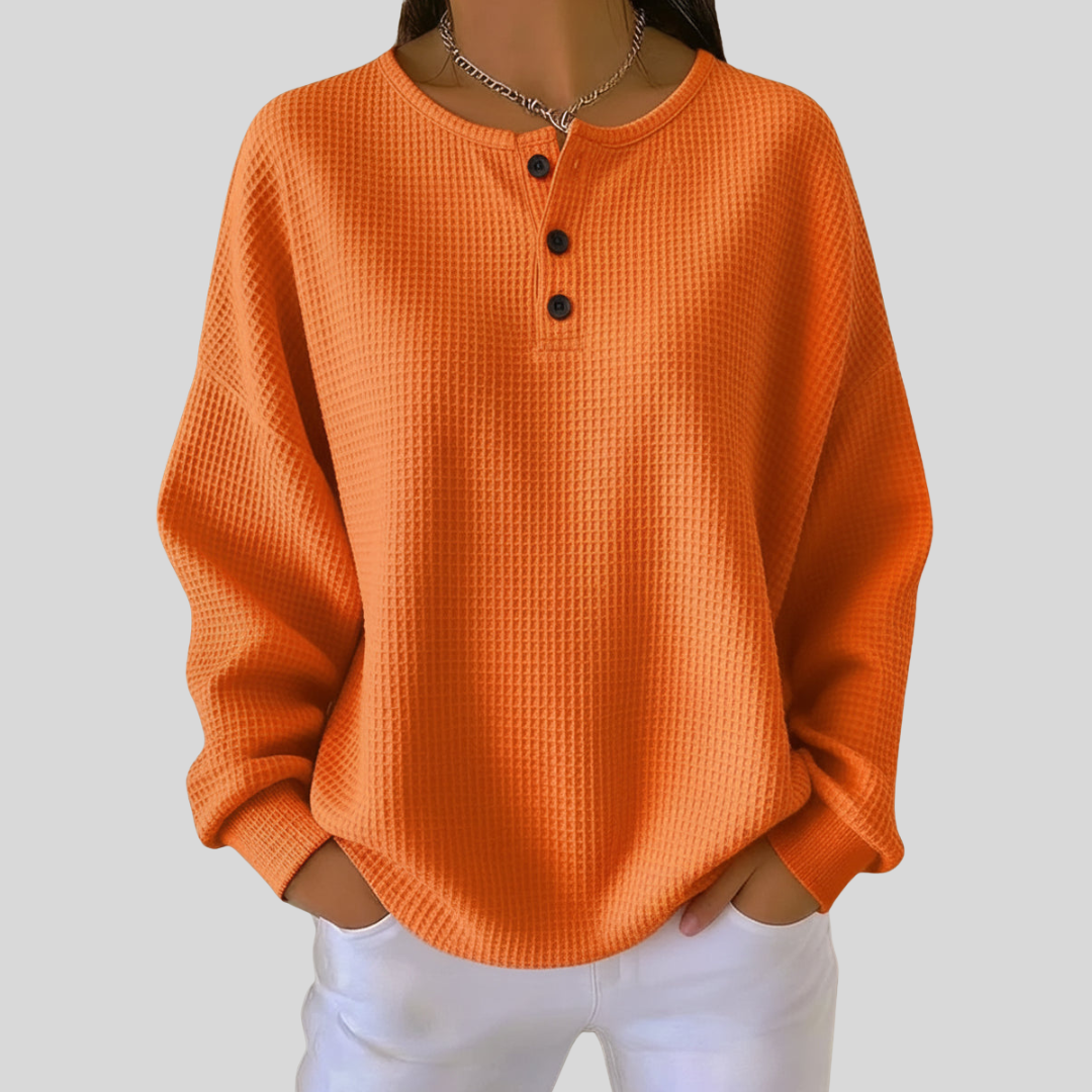 Vincenzina | Sudadera Henley Casual