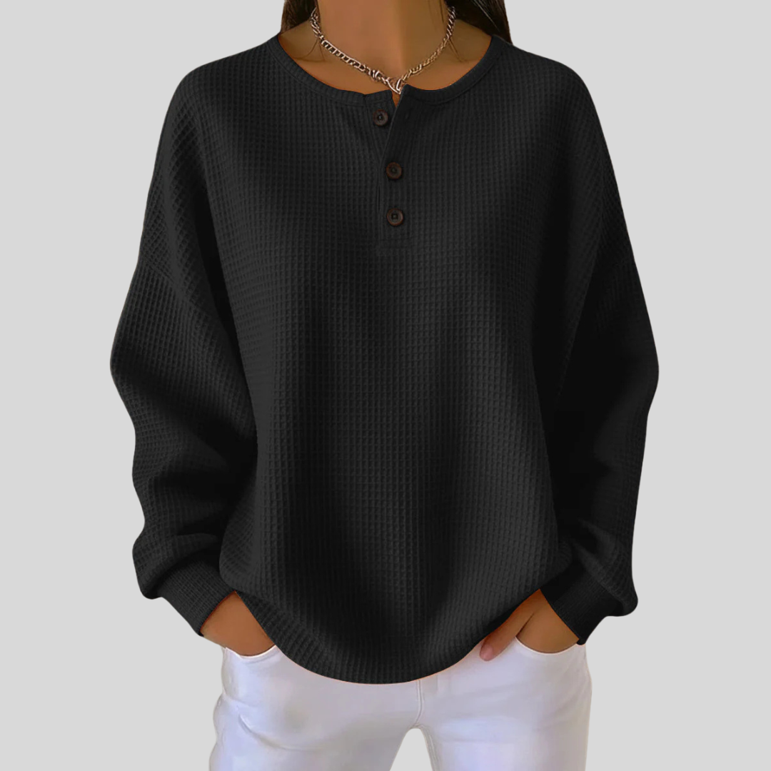 Vincenzina | Sudadera Henley Casual
