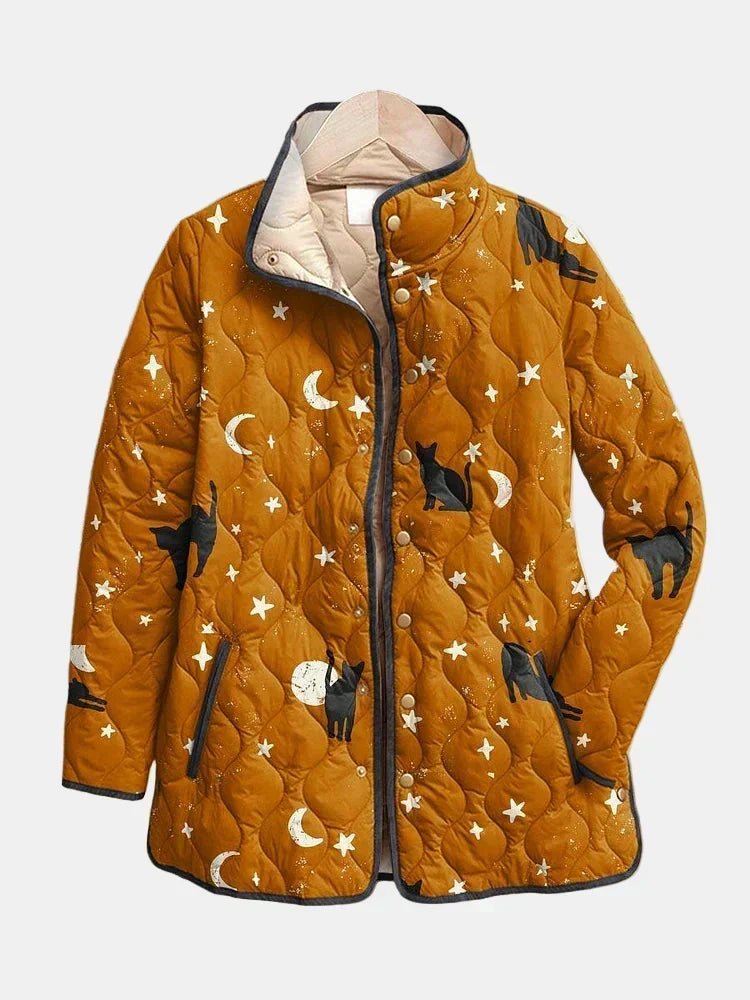 Nicoletta | Chamarra Acolchada Gatos y Estrellas