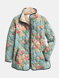 Mafalda | Chamarra Acolchada Rosas Celadón