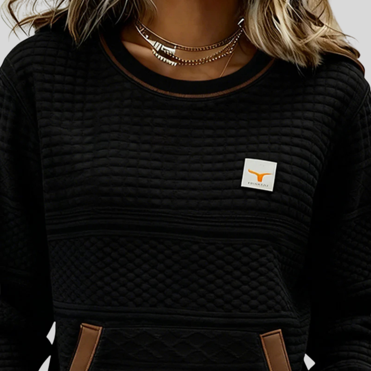 Zelmira | Sudadera Cuello Redondo Bicolor