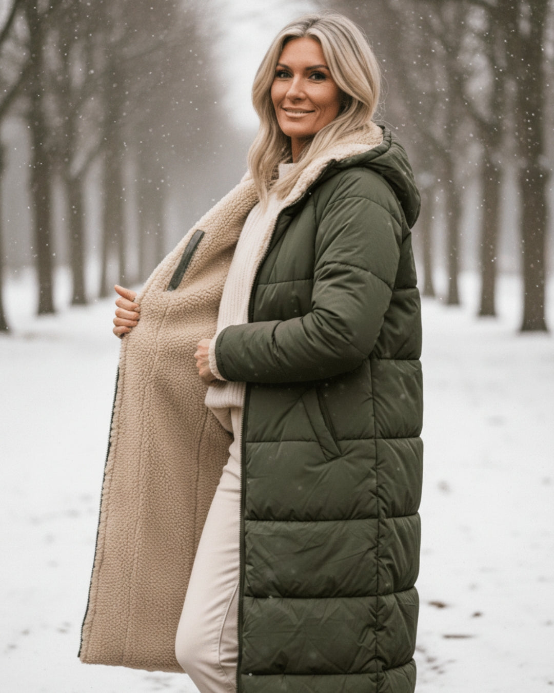 Ester | Abrigo de Invierno con Sherpa