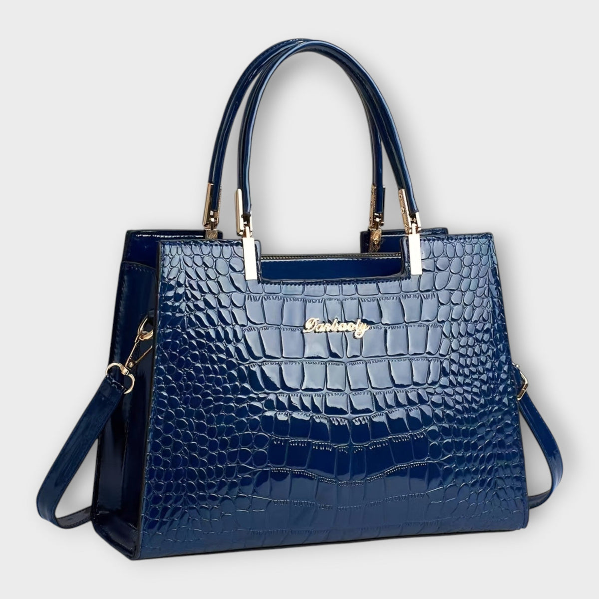 Erain | Bolsa de Mano de Piel Genuina con Grabado de Cocodrilo