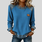 Assuntina | Sudadera Waffle Patchwork