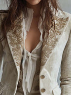 Nerina | Blazer Bordado Marfil