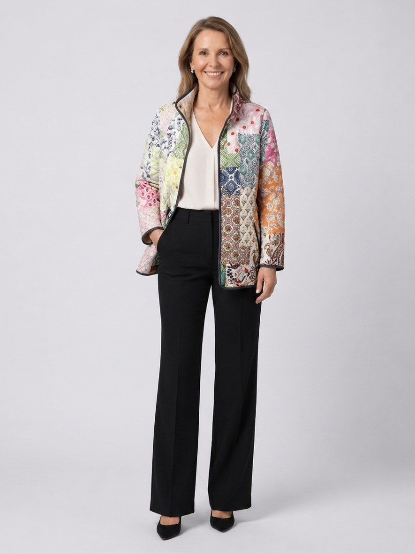 Fiorenza | Chamarra Acolchada Patchwork Bohemio