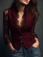 Perla | Blazer con Mangas Transparentes