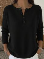 Ernesta | Suéter de Punto con Botones Henley