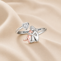El Abrazo Eterno - Anillo Ajustable con Grabado