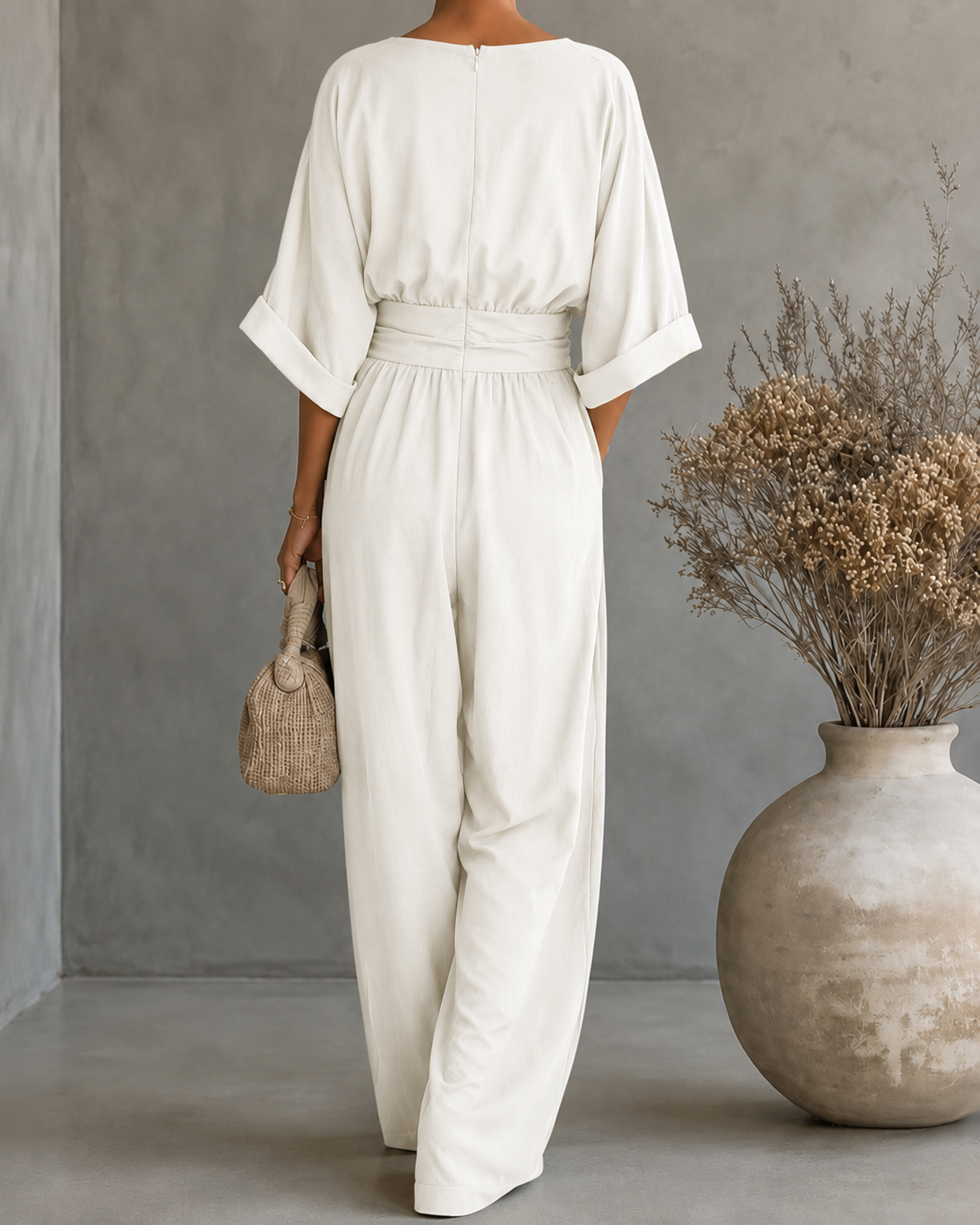 Elisa | Jumpsuit Elegante Fluido con Escote en V