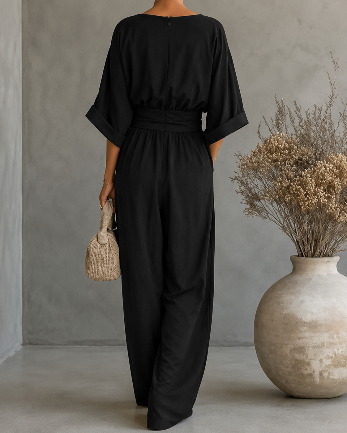Elisa | Jumpsuit Elegante Fluido con Escote en V