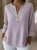 Lucia | Playera Henley Texturizada con Botones