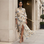 Emma | Vestido de Chiffon Beige