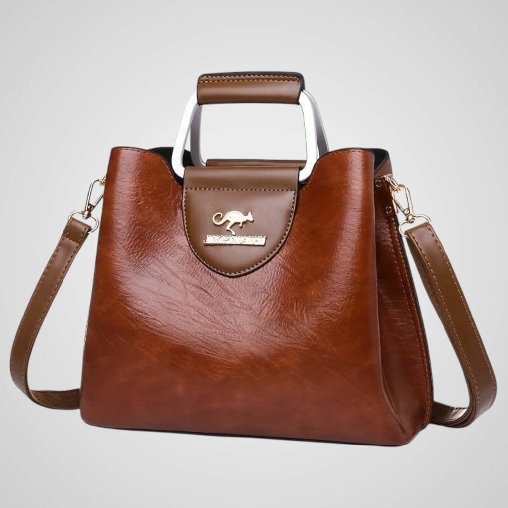 Ana | Bolsa Bicolor de Piel Genuina para Mujer