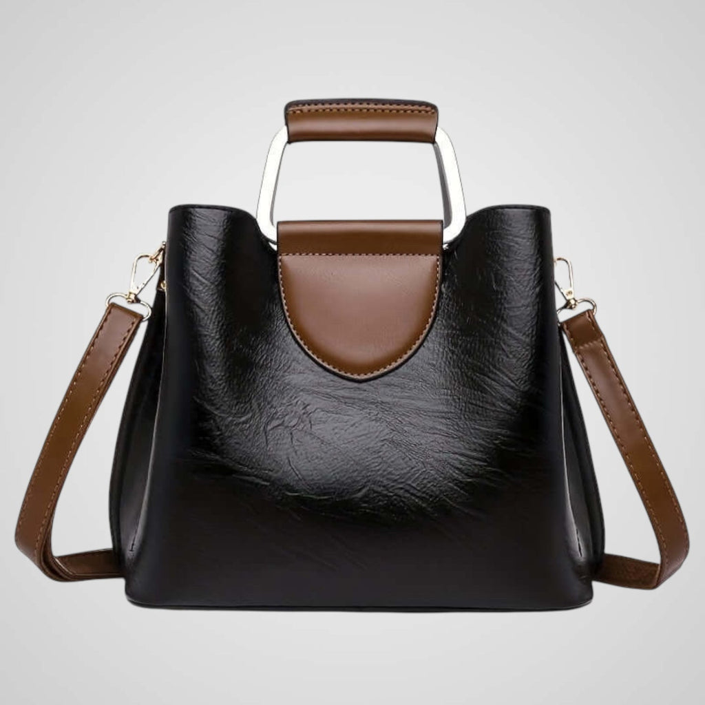 Ana | Bolsa Bicolor de Piel Genuina para Mujer