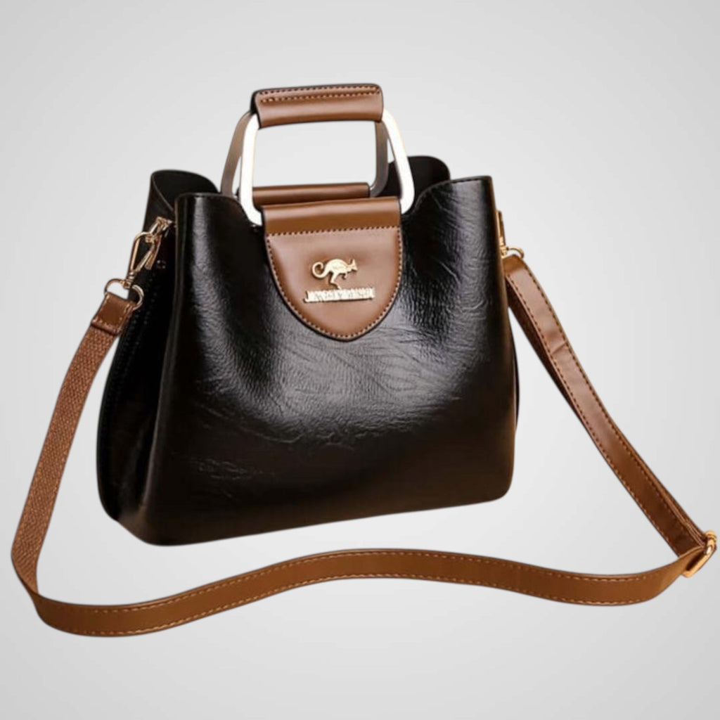 Ana | Bolsa Bicolor de Piel Genuina para Mujer