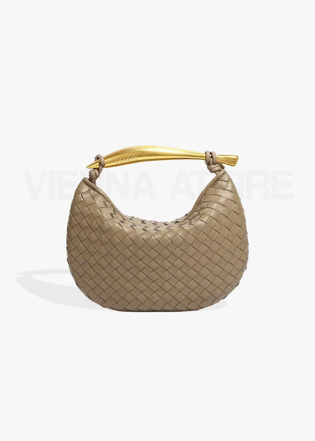Alejandra | Bolsa Tejida para Mujer con Asa Dorada