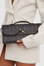 Melanie | Bolso de Mano para Mujer con Moño Dorado