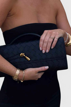 Melanie | Bolso de Mano para Mujer con Moño Dorado