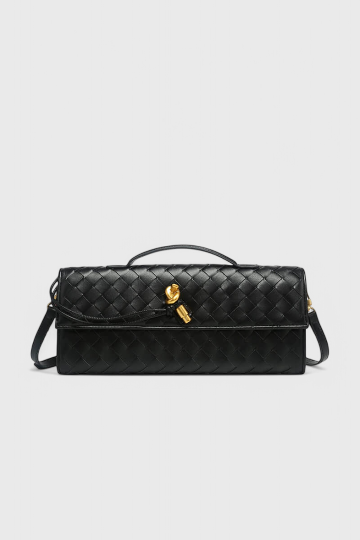 Melanie | Bolso de Mano para Mujer con Moño Dorado