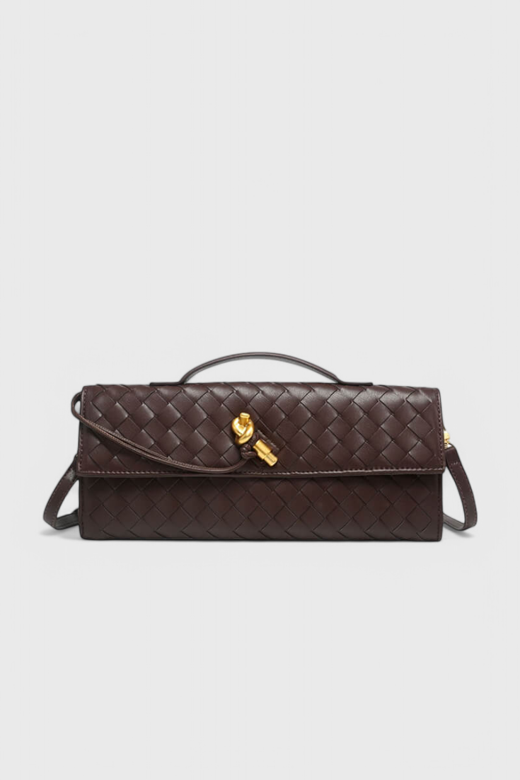 Melanie | Bolso de Mano para Mujer con Moño Dorado