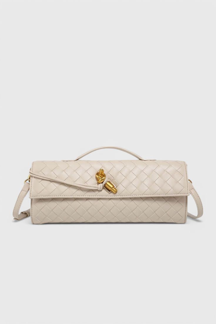 Melanie | Bolso de Mano para Mujer con Moño Dorado