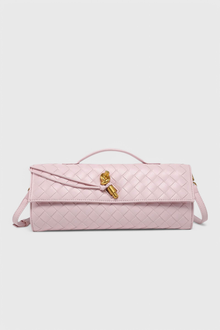 Melanie | Bolso de Mano para Mujer con Moño Dorado