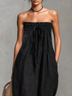 Ninetta | Jumpsuit de Verano Strapless con Moño