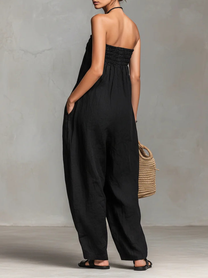 Ninetta | Jumpsuit de Verano Strapless con Moño