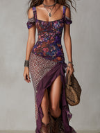 Delia | Vestido Maxi de Leopardo
