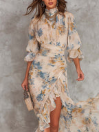 Emma | Vestido de Chiffon Beige