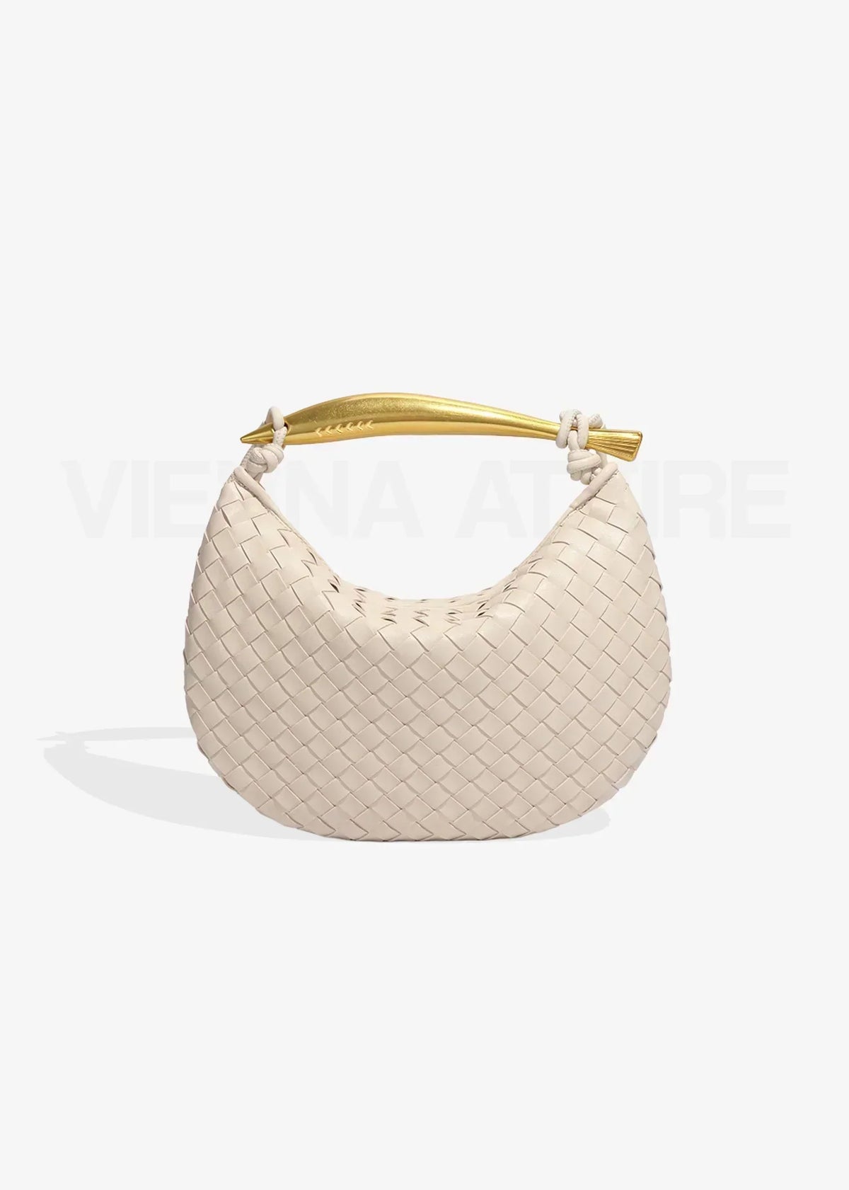 Alejandra | Bolsa Tejida para Mujer con Asa Dorada