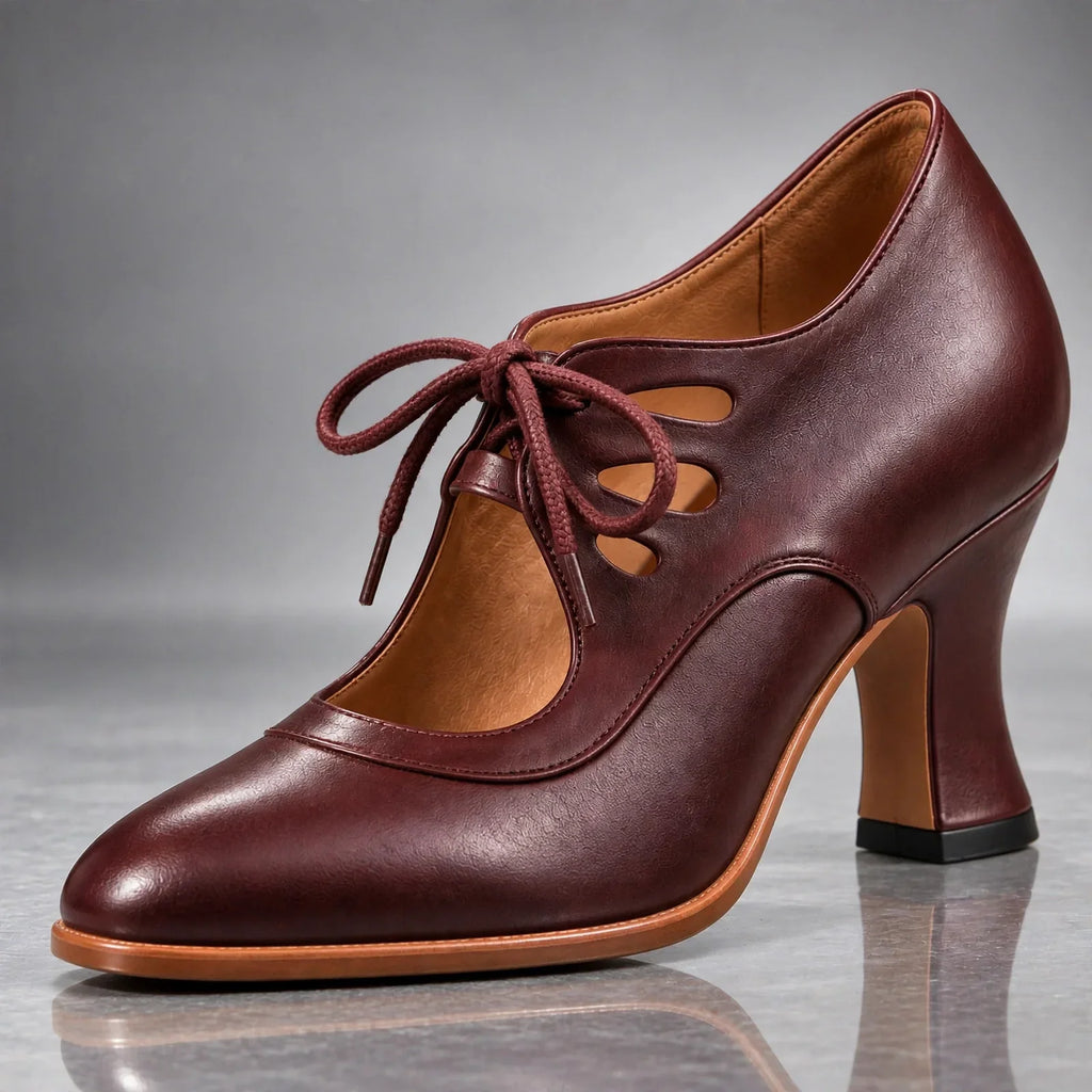 Audrey | Zapatillas de Tacón con Agujetas