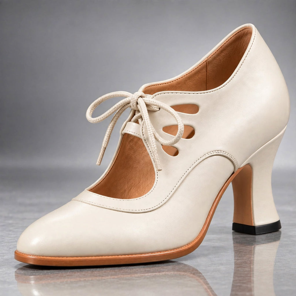Audrey | Zapatillas de Tacón con Agujetas