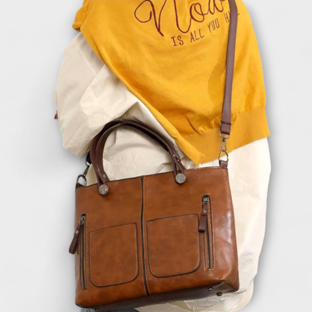 Eline | Bolsa de Hombro de Piel Genuina para Mujer
