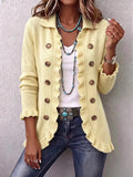 Grazia | Saco de Punto Crema con Olanes