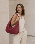 Bolsa de Hombro para Mujer Tejida Amplia