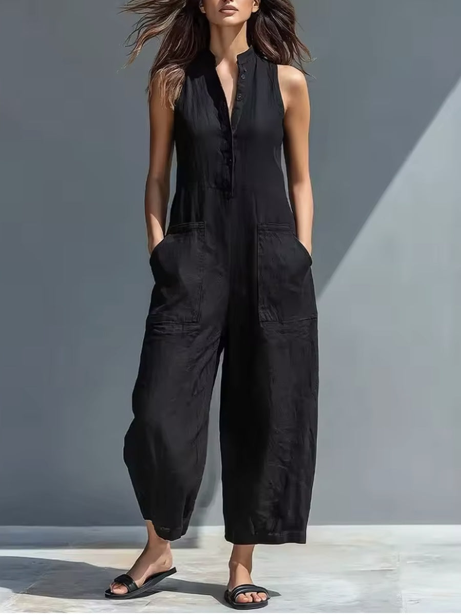 Letizia | Jumpsuit Minimalista sin Mangas
